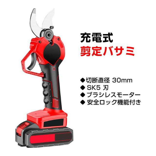 電動剪定ばさみ コードレス 充電式 切断最大径30mm 剪定ハサミ バッテリー付き 便利 軽量 片手で持てる ガーデニングバサミ < ペット/手芸/園芸  電動剪定ばさみ コードレス 充電式 切断最大径30mm 剪定ハサミ バッテリー付き 便利 軽量 片手で持てる ガーデニングバサミ  < ペット/手芸/園芸の
