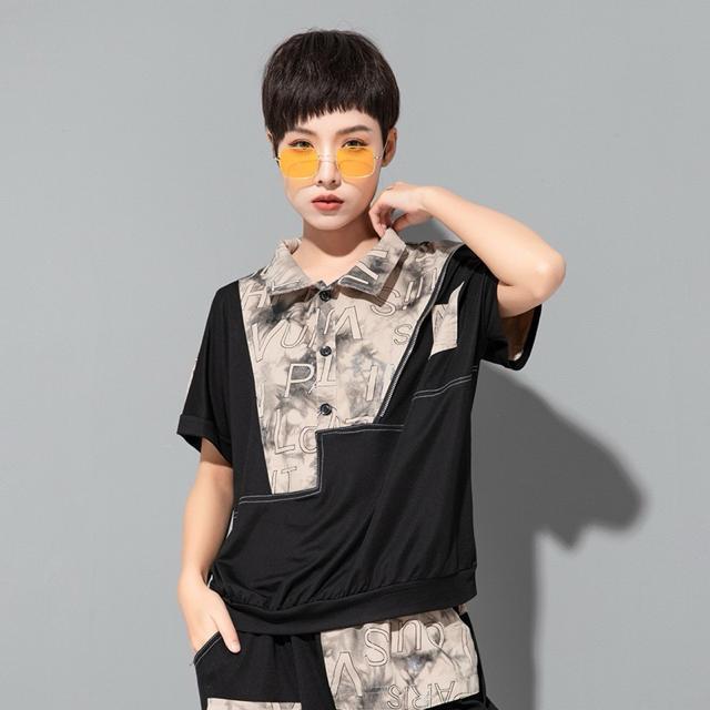 トップス カットソー  英字 ドルマン   配色 ベージュブラック 大きいサイズ < 女性ファッション  トップス カットソー  英字 ドルマン   配色 ベージュブラック 大きいサイズ < 女性ファッションの