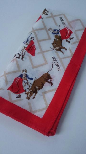 未使用☆TORERO 闘牛士柄 ハンカチ★レッド☆ < 女性ファッション  未使用☆TORERO 闘牛士柄 ハンカチ★レッド☆ < 女性ファッションの
