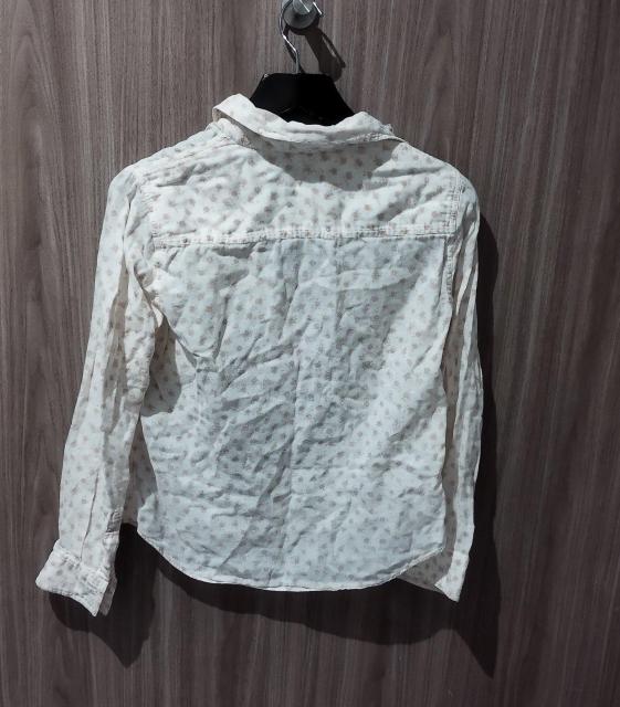 UNIQLO 花柄 クリームイエロー長袖シャツ ガーゼ素材 難有り < ブランド  UNIQLO 花柄 クリームイエロー長袖シャツ ガーゼ素材 難有り < ブランドの