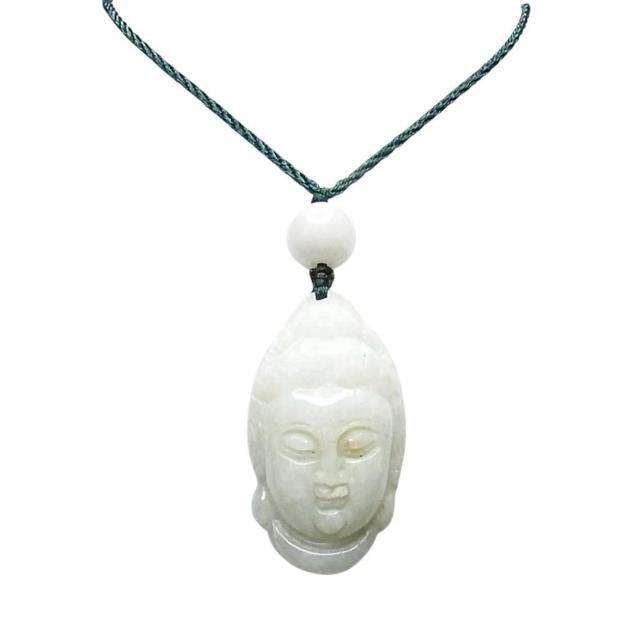 訳有ひすい本翡翠ジェダイト観音様精工彫り紐ネックレスUK2-2-12Za < 女性アクセサリー/時計  訳有ひすい本翡翠ジェダイト観音様精工彫り紐ネックレスUK2-2-12Za  < 女性アクセサリー/時計の