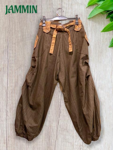 織り柄アジアンサルエルパンツ ブラウン アジアン エスニック 男女兼用 < 男性ファッション 織り柄アジアンサルエルパンツ ブラウン アジアン エスニック 男女兼用 < 男性ファッションの