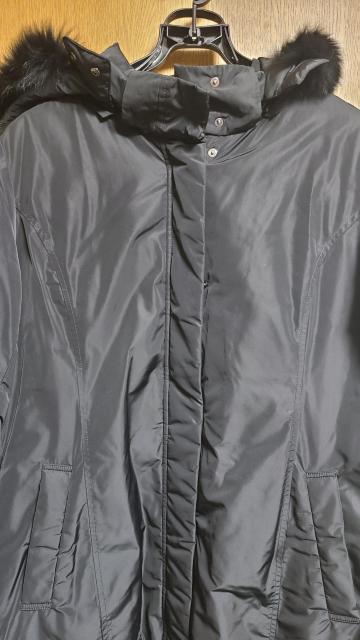 アンタイトル昨季美品黒サテン地ブルーフォックスファー付きロングダウンコート大きいサイズ4212号13号LLXLホワイトダックダウン < ブランド アンタイトル昨季美品黒サテン地ブルーフォックスファー付きロングダウンコート大きいサイズ4212号13号LLXLホワイトダックダウン < ブランドの