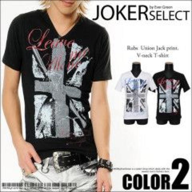 【JILL BLAZE/ジルブレイズ】お兄.ロック.オラオラ系♪ユニオンジャックVネックTシャツ ホワイト < 男性ファッション 【JILL BLAZE/ジルブレイズ】お兄.ロック.オラオラ系♪ユニオンジャックVネックTシャツ ホワイト < 男性ファッションの