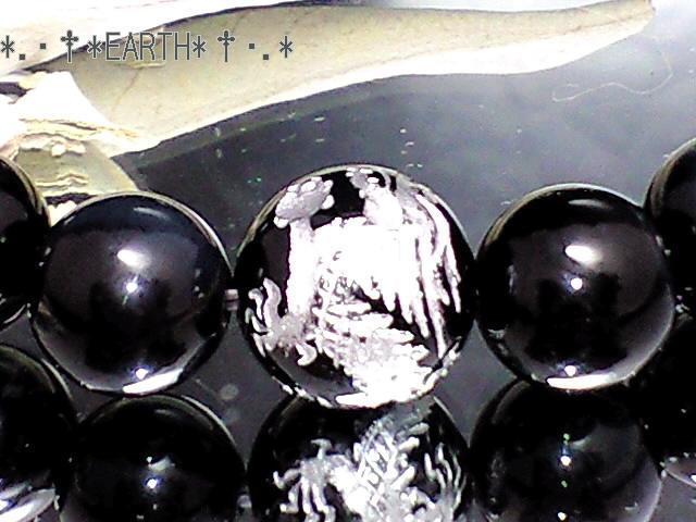 天然石★12ミリ高級銀彫四神獣黒瑪瑙10ミリ青虎目石数珠 < 男性アクセサリー/時計  天然石★12ミリ高級銀彫四神獣黒瑪瑙10ミリ青虎目石数珠 < 男性アクセサリー/時計の