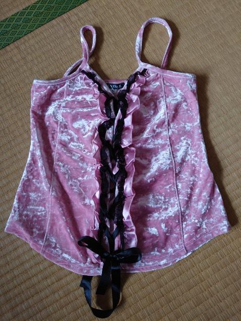 美品★ピンクベルベット風生地★キャミソール < 女性ファッション  美品★ピンクベルベット風生地★キャミソール  < 女性ファッションの