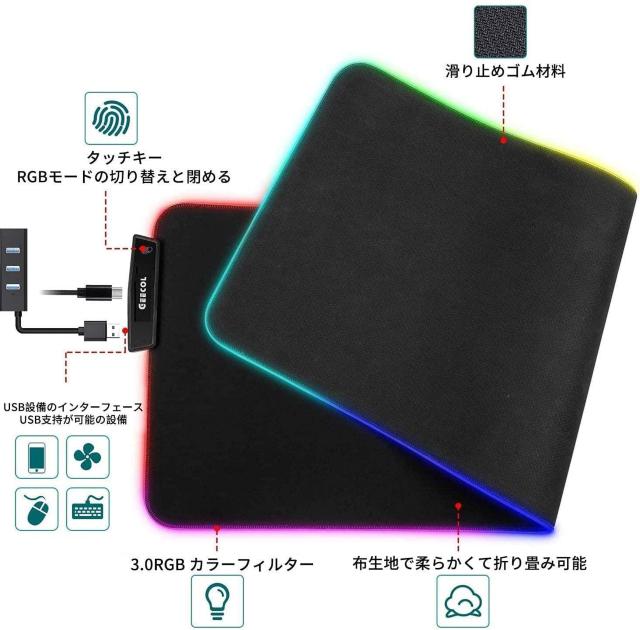 ゲーミングマウスパッド 大型 キーボードパッド 防水 ズレない < PC本体/周辺機器  ゲーミングマウスパッド 大型 キーボードパッド 防水 ズレない < PC本体/周辺機器の