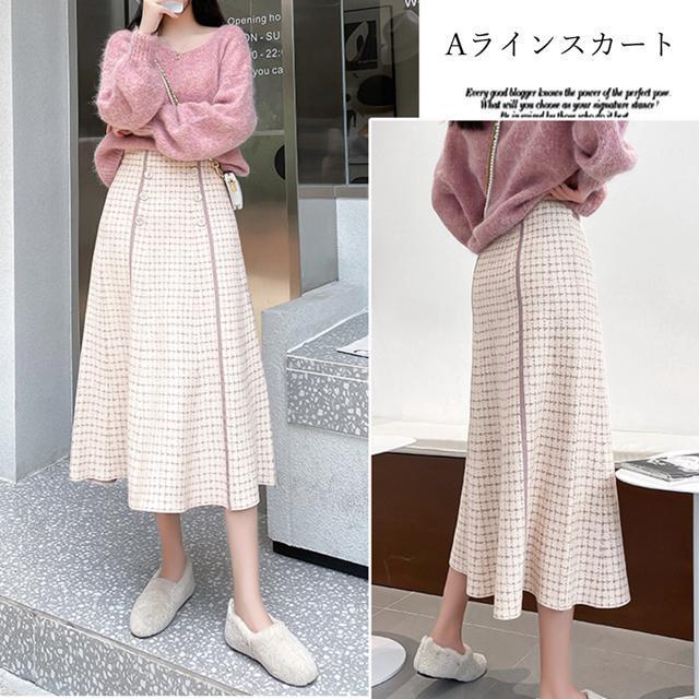 送料無料 新品 フレアスカートニットスカートハイウエスト < 女性ファッション  送料無料 新品 フレアスカートニットスカートハイウエスト < 女性ファッションの