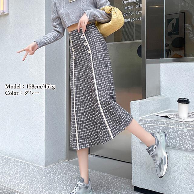 送料無料 新品 フレアスカートニットスカートハイウエスト < 女性ファッション  送料無料 新品 フレアスカートニットスカートハイウエスト < 女性ファッションの
