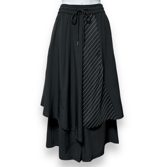 【新品/MANFINITY/S】斜めストライプ切替フラップ付ワイドパンツ < 男性ファッション  【新品/MANFINITY/S】斜めストライプ切替フラップ付ワイドパンツ < 男性ファッションの