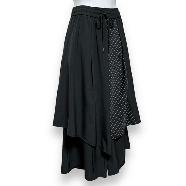 【新品/MANFINITY/S】斜めストライプ切替フラップ付ワイドパンツ < 男性ファッション  【新品/MANFINITY/S】斜めストライプ切替フラップ付ワイドパンツ < 男性ファッションの