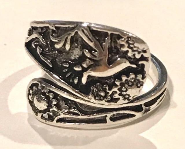 ヴィンテージシルバーリング ハチドリ ハミングバード女性用 調節可能なリング 高光沢 < 男性アクセサリー/時計  ヴィンテージシルバーリング ハチドリ ハミングバード女性用 調節可能なリング 高光沢 < 男性アクセサリー/時計の