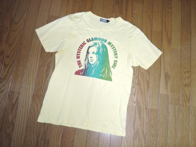 HYSTERIC GLAMOUR ヒステリックグラマー Tシャツ M 黄色 ガール ロゴ LOGO カットソー 半袖Tシャツ < ブランド  HYSTERIC GLAMOUR ヒステリックグラマー Tシャツ M 黄色 ガール ロゴ LOGO カットソー 半袖Tシャツ < ブランドの