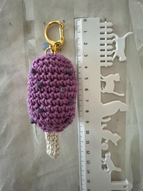 ハンドメイド♪ 手編みグレープアイスキーホルダー < 女性ファッション  ハンドメイド♪ 手編みグレープアイスキーホルダー < 女性ファッションの