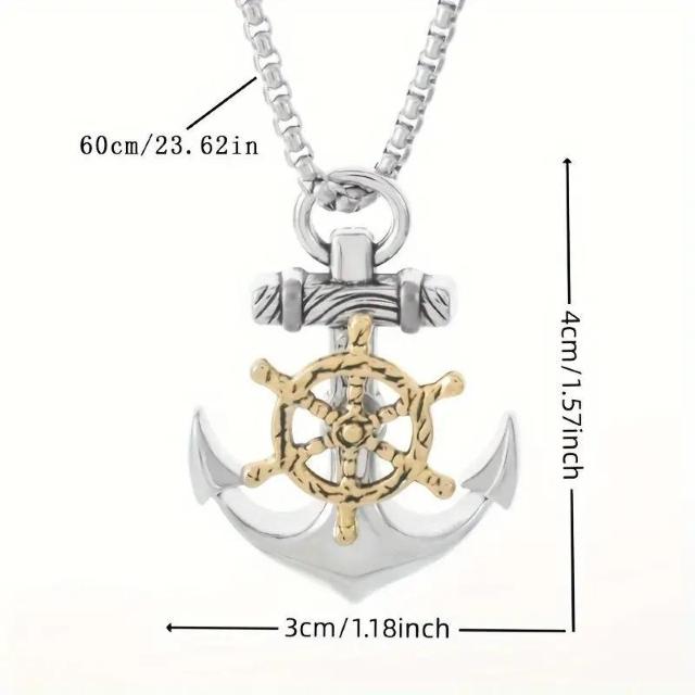 爆ヤス価格490円★ラダーアンカー合金ペンダントネックレス、メンズファッションヴィンテージヒップホップパーティージュエリー < 男性アクセサリー/時計  爆ヤス価格490円★ラダーアンカー合金ペンダントネックレス、メンズファッションヴィンテージヒップホップパーティージュエリー < 男性アクセサリー/時計の