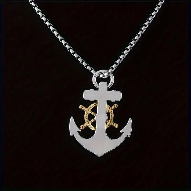 爆ヤス価格490円★ラダーアンカー合金ペンダントネックレス、メンズファッションヴィンテージヒップホップパーティージュエリー < 男性アクセサリー/時計  爆ヤス価格490円★ラダーアンカー合金ペンダントネックレス、メンズファッションヴィンテージヒップホップパーティージュエリー < 男性アクセサリー/時計の