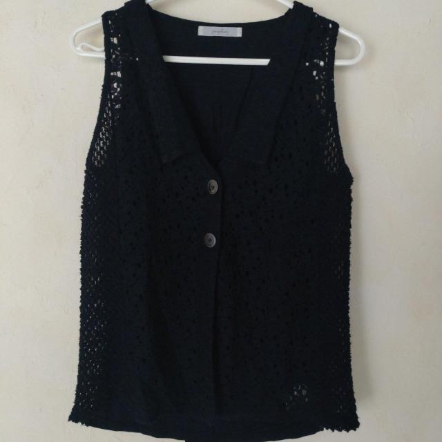 PAGEBOY ブラック花柄レースベスト < ブランド PAGEBOY ブラック花柄レースベスト < ブランドの