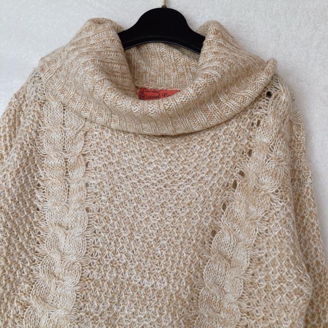 ゆったり ケーブル編み ハイネック タートルネック 長袖 ニット セーター F N2m < ブランド ゆったり ケーブル編み ハイネック タートルネック 長袖 ニット セーター F N2m < ブランドの