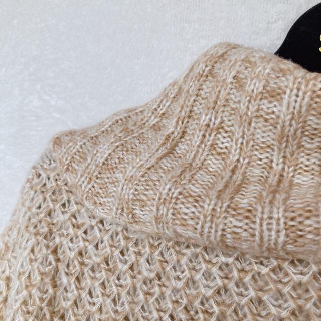 ゆったり ケーブル編み ハイネック タートルネック 長袖 ニット セーター F N2m < ブランド ゆったり ケーブル編み ハイネック タートルネック 長袖 ニット セーター F N2m < ブランドの