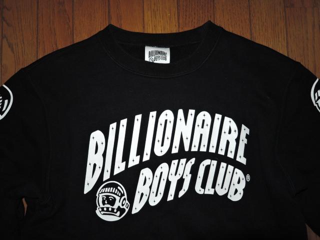 BILLIONAIRE BOYS CLUB ビリオネアボーイズクラブ スウェット S黒 ヘルメットボーイ ロゴLOGO SWEAT < ブランド BILLIONAIRE BOYS CLUB ビリオネアボーイズクラブ スウェット S黒 ヘルメットボーイ ロゴLOGO SWEAT < ブランドの