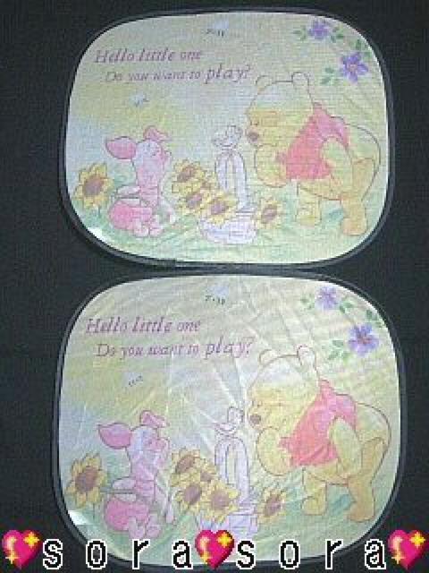 【プーさん】サンシェード2枚組セット 吸盤付 @ < 自動車/バイク 【プーさん】サンシェード2枚組セット 吸盤付 @ < 自動車/バイク