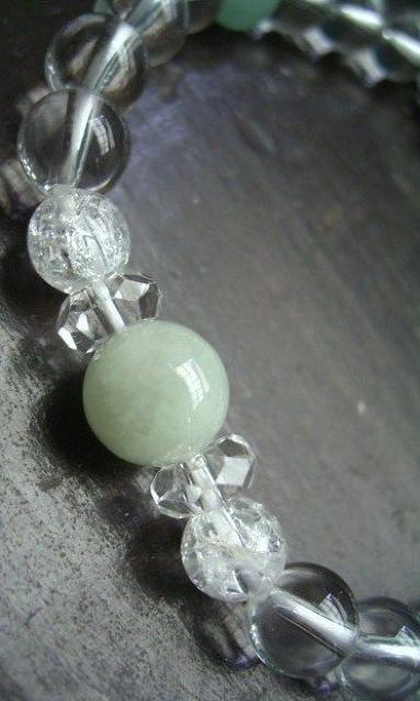 アベンチュリンxプレナイトxアマゾナイトx本翡翠ブレスレット < 女性アクセサリー/時計  アベンチュリンxプレナイトxアマゾナイトx本翡翠ブレスレット < 女性アクセサリー/時計の