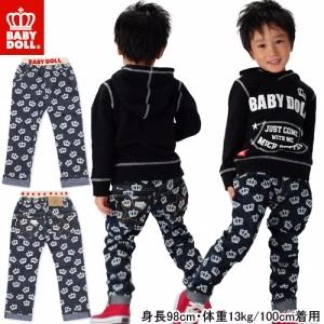 新品王冠総柄デニム120ベビードールBABYDOOLベビド < ブランド 新品王冠総柄デニム120ベビードールBABYDOOLベビド < ブランドの