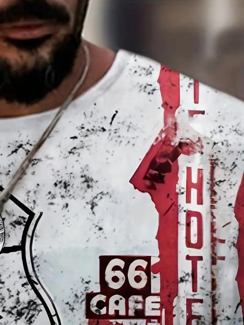 超お買い得890円★メンズカジュアルクルーネックグラフィックTシャツ、ヴィンテージスタイル USAサイズM(日本サイズXL相当) < 男性ファッション  超お買い得890円★メンズカジュアルクルーネックグラフィックTシャツ、ヴィンテージスタイル USAサイズM(日本サイズXL相当) < 男性ファッションの