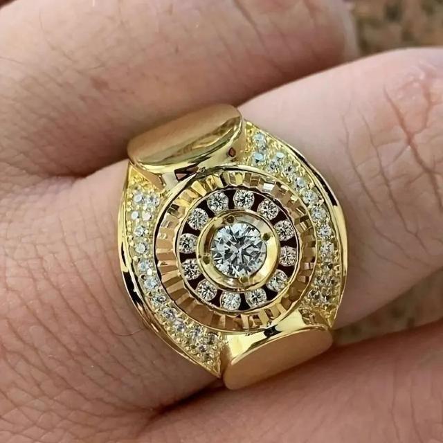 残1点★爆ヤス価格890円★キュービックジルコニア付き高級メンズウォッチ形リング USAサイズ10号(日本サイズ21号)ゴールデン < 男性アクセサリー/時計 残1点★爆ヤス価格890円★キュービックジルコニア付き高級メンズウォッチ形リング USAサイズ10号(日本サイズ21号)ゴールデン < 男性アクセサリー/時計の