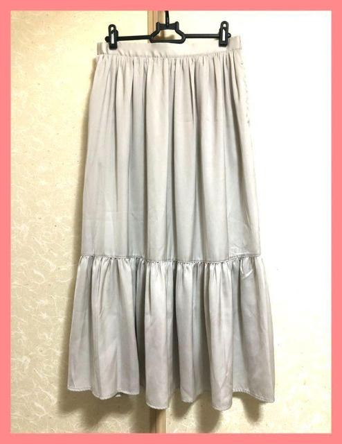 ☆今期新品☆ギャザーフリルフレアシャイニーロングスカートL☆ < 女性ファッション ☆今期新品☆ギャザーフリルフレアシャイニーロングスカートL☆ < 女性ファッションの