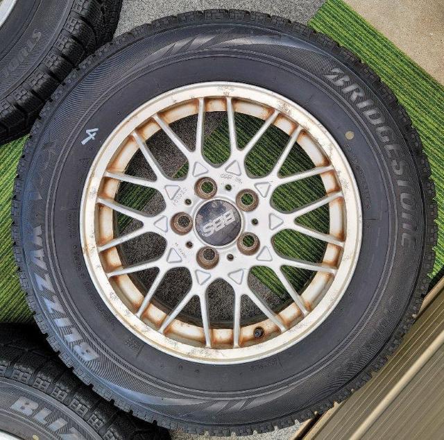レア 希少品 鍛造 FORGED ミツビシ純正OP BBS 16in 6J +46 PCD114.3 ブリヂストン BLIZZAK < 自動車/バイク レア 希少品 鍛造 FORGED ミツビシ純正OP BBS 16in 6J +46 PCD114.3 ブリヂストン BLIZZAK < 自動車/バイク