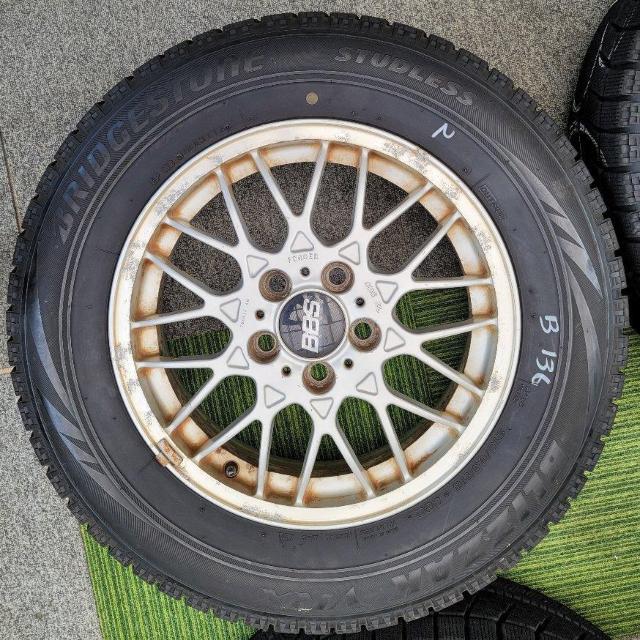 レア 希少品 鍛造 FORGED ミツビシ純正OP BBS 16in 6J +46 PCD114.3 ブリヂストン BLIZZAK < 自動車/バイク レア 希少品 鍛造 FORGED ミツビシ純正OP BBS 16in 6J +46 PCD114.3 ブリヂストン BLIZZAK < 自動車/バイク