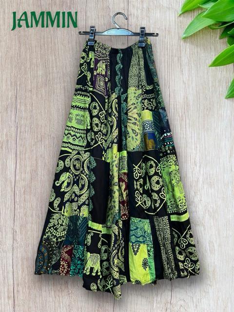 パッチワークフレアスカート アジアン ロングスカート ヒッピー エスニック < 女性ファッション パッチワークフレアスカート アジアン ロングスカート ヒッピー エスニック < 女性ファッションの