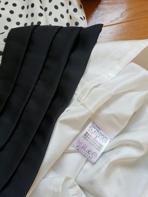 ☆美品☆CLEAR IMPRESSION☆白黒水玉ワンピース☆2 (9号) < ブランド ☆美品☆CLEAR IMPRESSION☆白黒水玉ワンピース☆2 (9号) < ブランドの