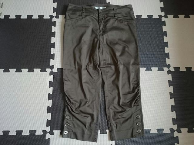 LINK IT ALL リンクイットオール☆クロップドパンツ★カーキブラウン☆ストレッチ★ < ブランド LINK IT ALL リンクイットオール☆クロップドパンツ★カーキブラウン☆ストレッチ★ < ブランドの