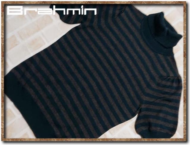 ブラーミン ボーダータートルニット 緑×グレー < ブランド ブラーミン ボーダータートルニット 緑×グレー < ブランドの