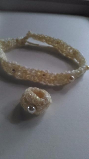 ニットパール指輪&ブレスレット < 女性アクセサリー/時計 ニットパール指輪&ブレスレット < 女性アクセサリー/時計の