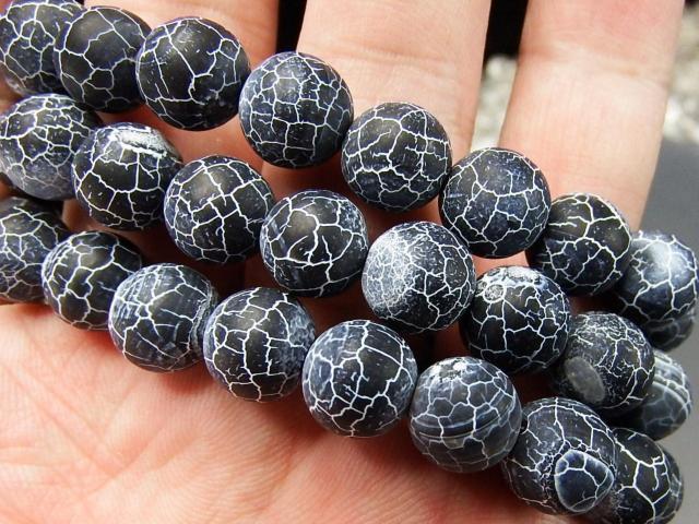 レア天然石黒フロストドラゴンアゲート約10mm数珠ブレスレットM22-02 < 男性アクセサリー/時計  レア天然石黒フロストドラゴンアゲート約10mm数珠ブレスレットM22-02 < 男性アクセサリー/時計の