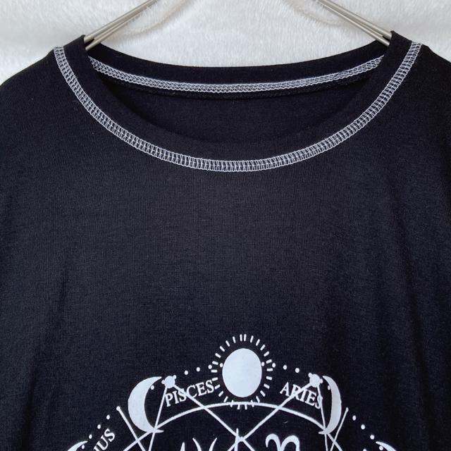 半袖 ゆったり オーバーサイズ Tシャツ プルオーバー トップス 黒 M 地雷 サブカル N2m < 女性ファッション 半袖 ゆったり オーバーサイズ Tシャツ プルオーバー トップス 黒 M 地雷 サブカル N2m < 女性ファッションの