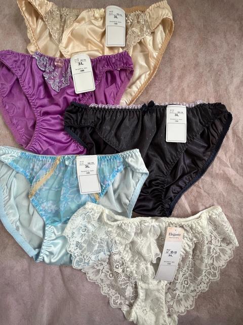 3Lサイズ!5枚組光沢ツルツル素材!シフォン使いあり!レース仕様あり!など!高貴品格!色とりどり!エレガント!ショーツ!No.春 < 女性ファッション  3Lサイズ!5枚組光沢ツルツル素材!シフォン使いあり!レース仕様あり!など!高貴品格!色とりどり!エレガント!ショーツ!No.春 < 女性ファッションの
