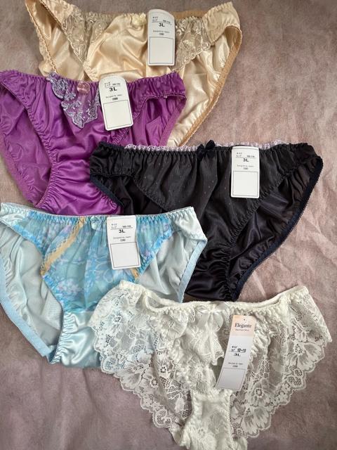 3Lサイズ!5枚組光沢ツルツル素材!シフォン使いあり!レース仕様あり!など!高貴品格!色とりどり!エレガント!ショーツ!No.春 < 女性ファッション  3Lサイズ!5枚組光沢ツルツル素材!シフォン使いあり!レース仕様あり!など!高貴品格!色とりどり!エレガント!ショーツ!No.春 < 女性ファッションの