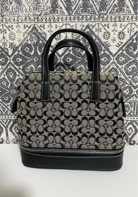 【良品】COACH コーチ ミニシグネチャー キャンバス×レザー ハンドバッグ < ブランド  【良品】COACH コーチ ミニシグネチャー キャンバス×レザー ハンドバッグ  < ブランドの