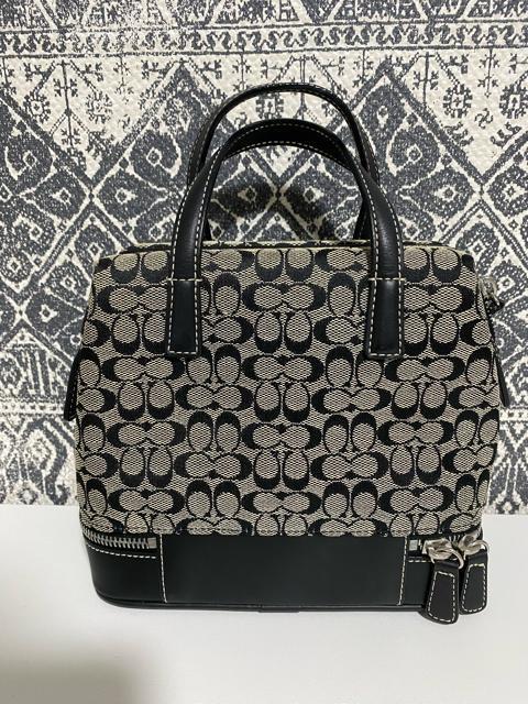 【良品】COACH コーチ ミニシグネチャー キャンバス×レザー ハンドバッグ < ブランド  【良品】COACH コーチ ミニシグネチャー キャンバス×レザー ハンドバッグ < ブランドの