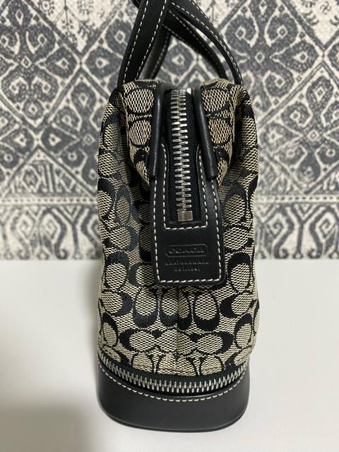 【良品】COACH コーチ ミニシグネチャー キャンバス×レザー ハンドバッグ < ブランド  【良品】COACH コーチ ミニシグネチャー キャンバス×レザー ハンドバッグ < ブランドの