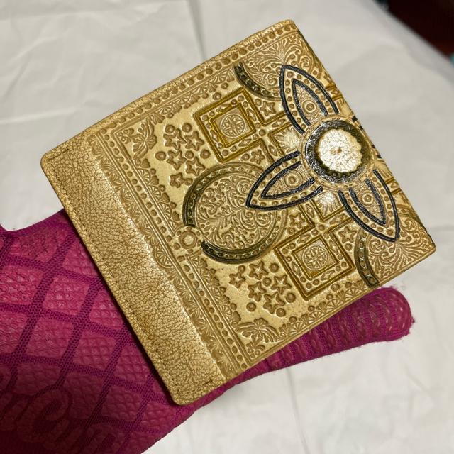 【アンティーク】【ハンドメイド】 レザー / 二つ折り財布(小銭入れあり) < 女性ファッション 【アンティーク】【ハンドメイド】 レザー / 二つ折り財布(小銭入れあり) < 女性ファッションの
