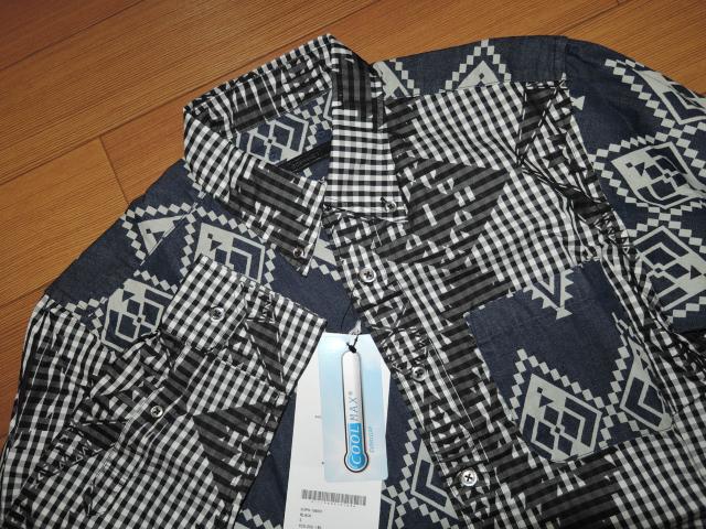 新品ソフネットSOPHNET.ネイティブ柄デニムシャツS黒青 < ブランド  新品ソフネットSOPHNET.ネイティブ柄デニムシャツS黒青 < ブランドの