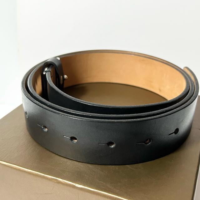 美品 LOEWE ロエベ レザー シルバー金具 ベルト ブラック < ブランド  美品 LOEWE ロエベ レザー シルバー金具 ベルト ブラック < ブランドの