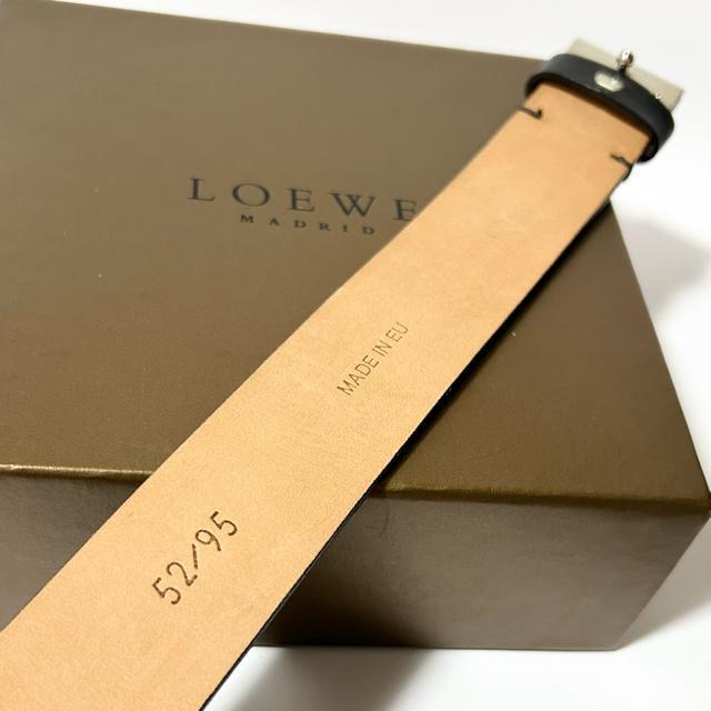 美品 LOEWE ロエベ レザー シルバー金具 ベルト ブラック < ブランド  美品 LOEWE ロエベ レザー シルバー金具 ベルト ブラック < ブランドの