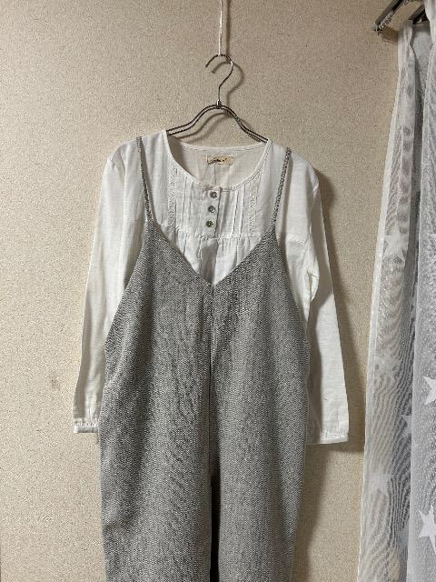 新品タグ付きRe:EDITサロペットパンツ& sotohulaコットンブラウス < 女性ファッション  新品タグ付きRe:EDITサロペットパンツ& sotohulaコットンブラウス < 女性ファッションの