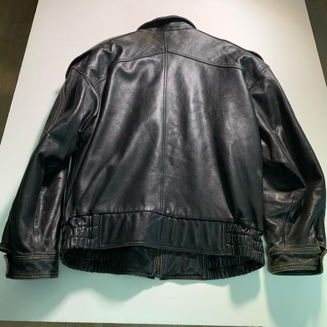 XLサイズ 本革 ダブル ライダースジャケット ブラック 黒 レザージャケット 90's 革ジャン ダブルライダースジャケット < 男性ファッション  XLサイズ 本革 ダブル ライダースジャケット ブラック 黒 レザージャケット 90's 革ジャン ダブルライダースジャケット < 男性ファッションの